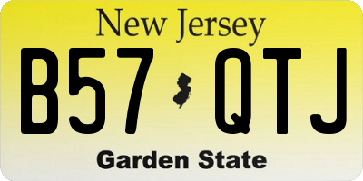 NJ license plate B57QTJ