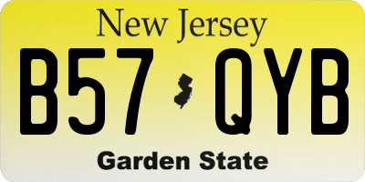 NJ license plate B57QYB