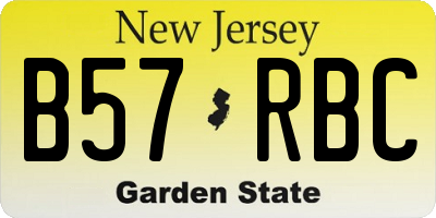 NJ license plate B57RBC
