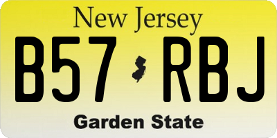 NJ license plate B57RBJ