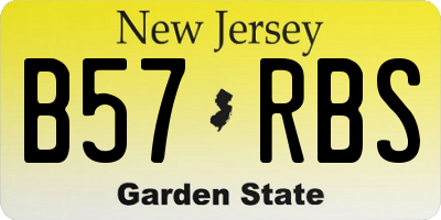 NJ license plate B57RBS