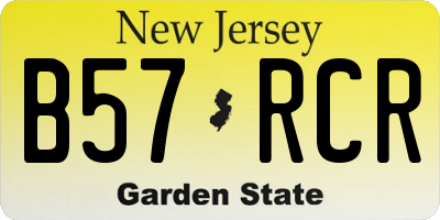 NJ license plate B57RCR