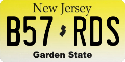 NJ license plate B57RDS