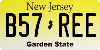 NJ license plate B57REE