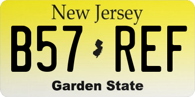 NJ license plate B57REF