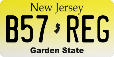 NJ license plate B57REG