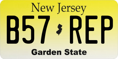 NJ license plate B57REP
