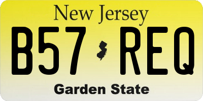 NJ license plate B57REQ