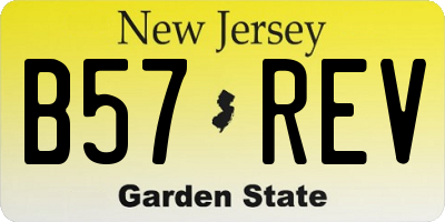 NJ license plate B57REV