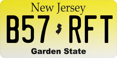 NJ license plate B57RFT