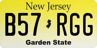 NJ license plate B57RGG