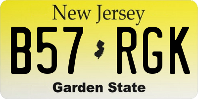 NJ license plate B57RGK
