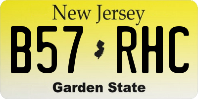 NJ license plate B57RHC