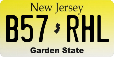 NJ license plate B57RHL