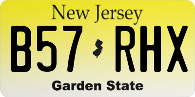 NJ license plate B57RHX