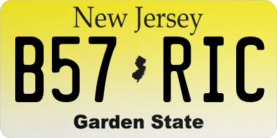 NJ license plate B57RIC