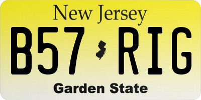 NJ license plate B57RIG
