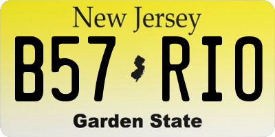NJ license plate B57RIO