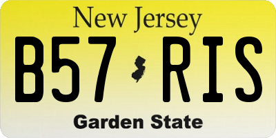 NJ license plate B57RIS