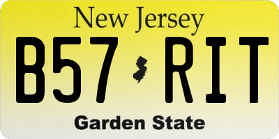 NJ license plate B57RIT
