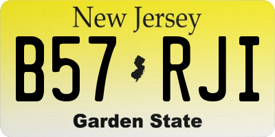 NJ license plate B57RJI