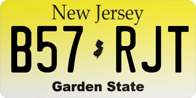 NJ license plate B57RJT