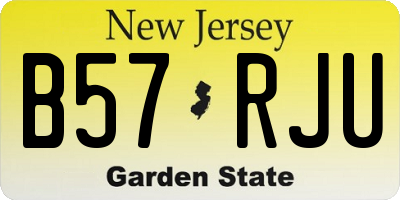 NJ license plate B57RJU