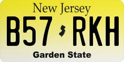 NJ license plate B57RKH