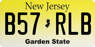 NJ license plate B57RLB