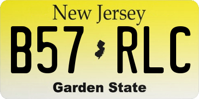 NJ license plate B57RLC