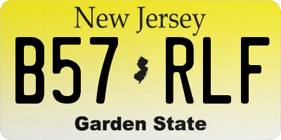 NJ license plate B57RLF