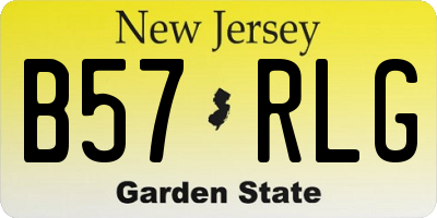 NJ license plate B57RLG