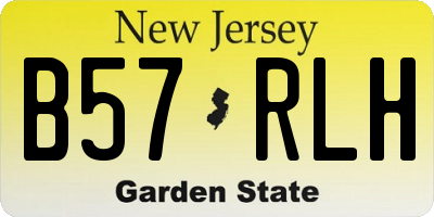 NJ license plate B57RLH