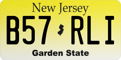 NJ license plate B57RLI