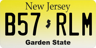 NJ license plate B57RLM