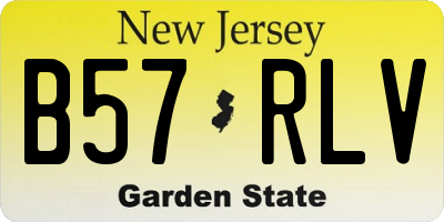 NJ license plate B57RLV