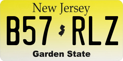 NJ license plate B57RLZ