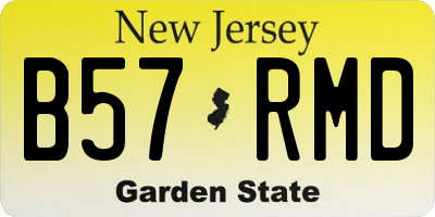 NJ license plate B57RMD