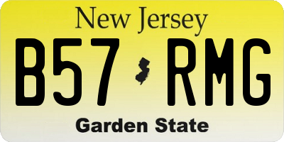 NJ license plate B57RMG