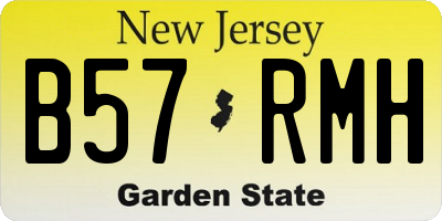 NJ license plate B57RMH