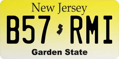 NJ license plate B57RMI