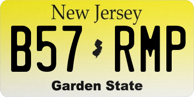NJ license plate B57RMP