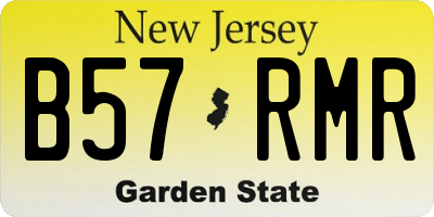 NJ license plate B57RMR