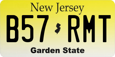 NJ license plate B57RMT