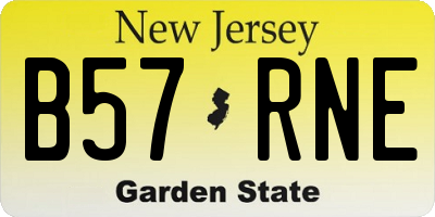 NJ license plate B57RNE