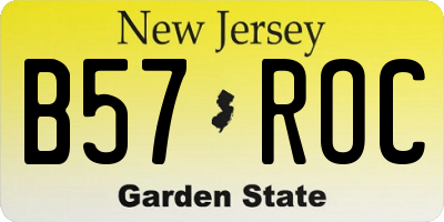 NJ license plate B57ROC