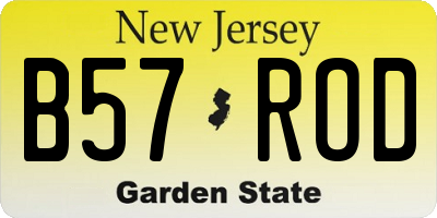 NJ license plate B57ROD