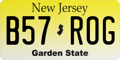 NJ license plate B57ROG