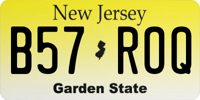 NJ license plate B57ROQ