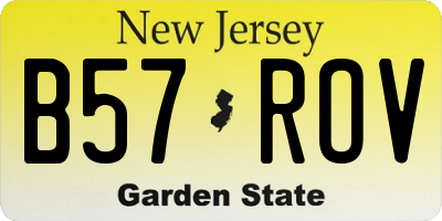 NJ license plate B57ROV